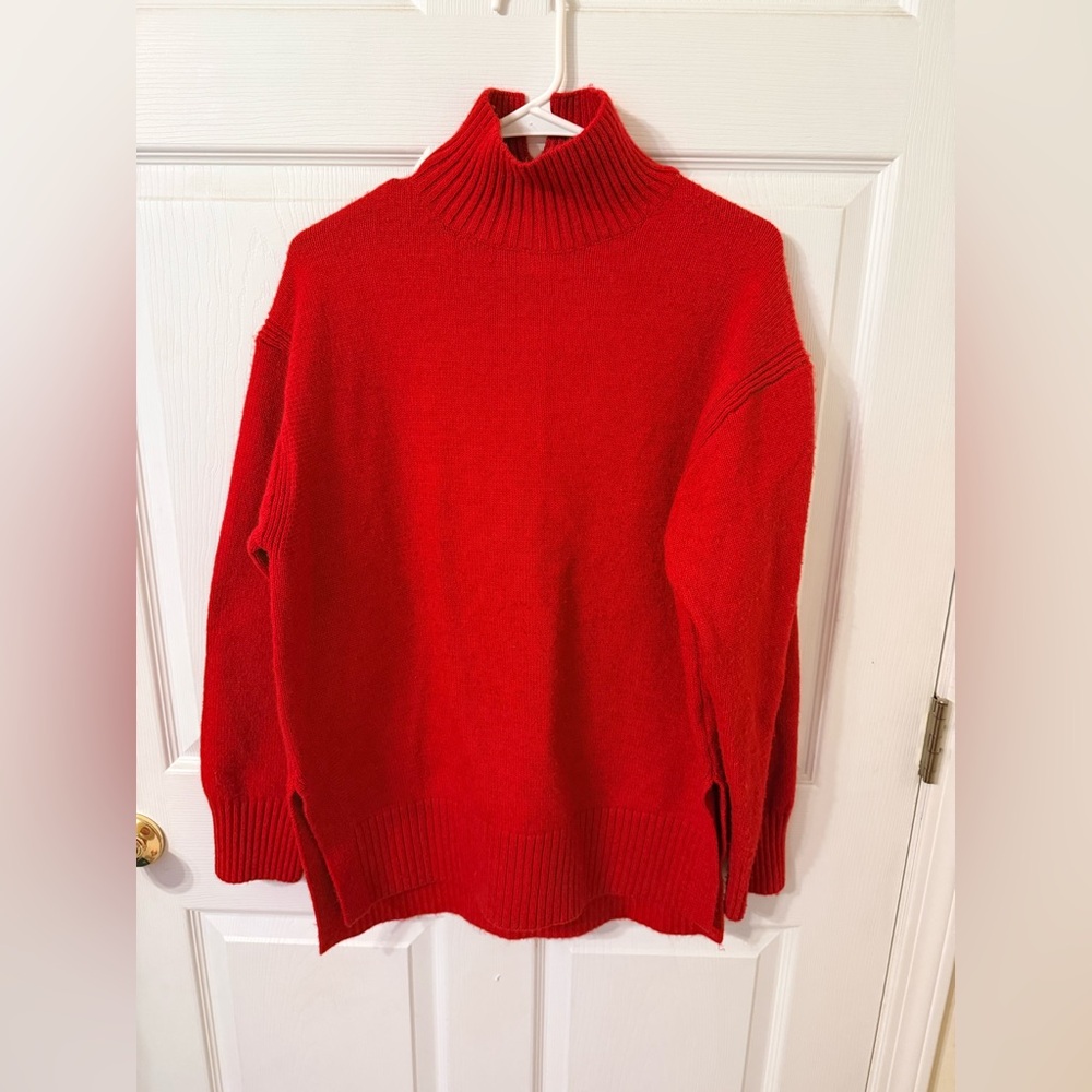 H&M Bold Red Cowl Neck Sweater